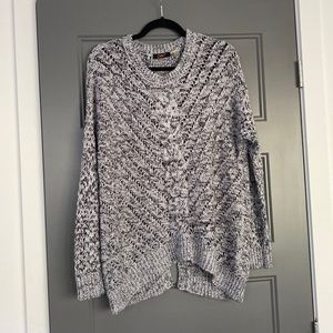 Cozy Grey Fall Sweater Knit - Medium | Dex